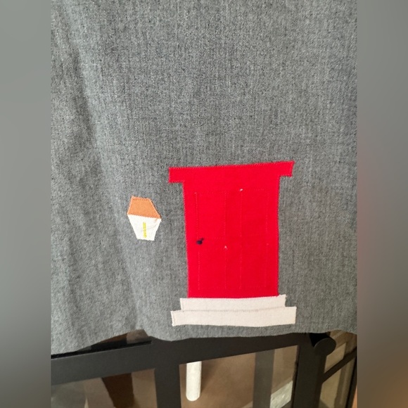 Vintage 80s toddler dress chocolate soup appliqué embroidered house shift jumper - Picture 13 of 15